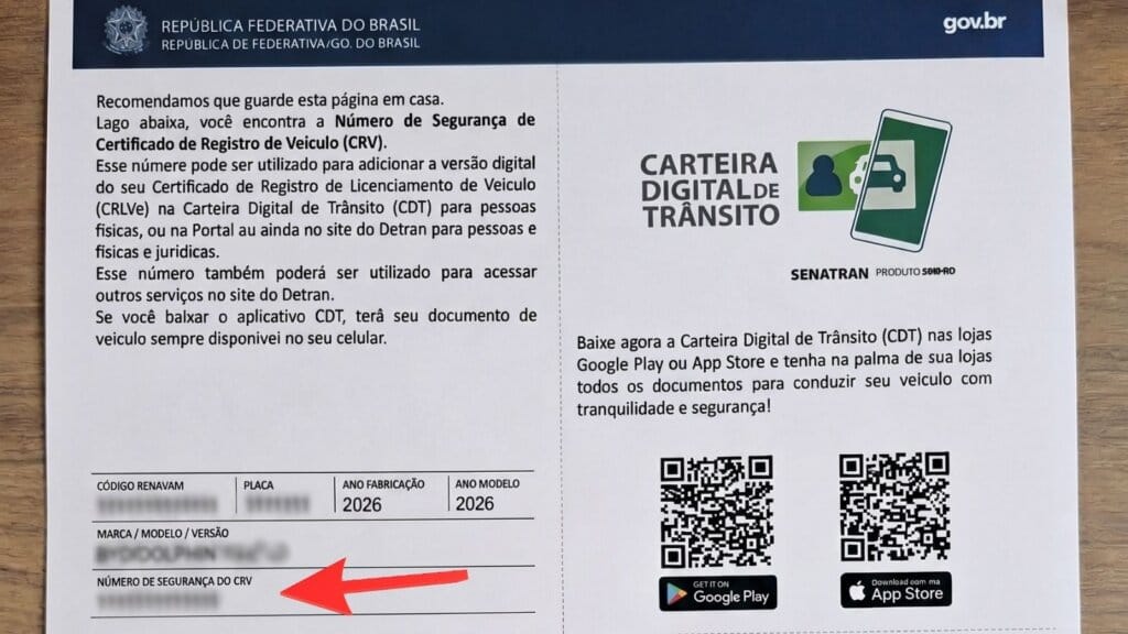 Código de Segurança do CRV: O que é e onde encontrar para cadastrar seu veículo 2 Codigo de seguranca CRLV