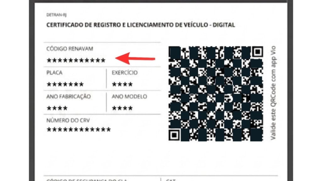 Como Consultar o Número do RENAVAM pela Placa do Veículo: Guia Passo a Passo 3 Número do renavam do documento digital novo