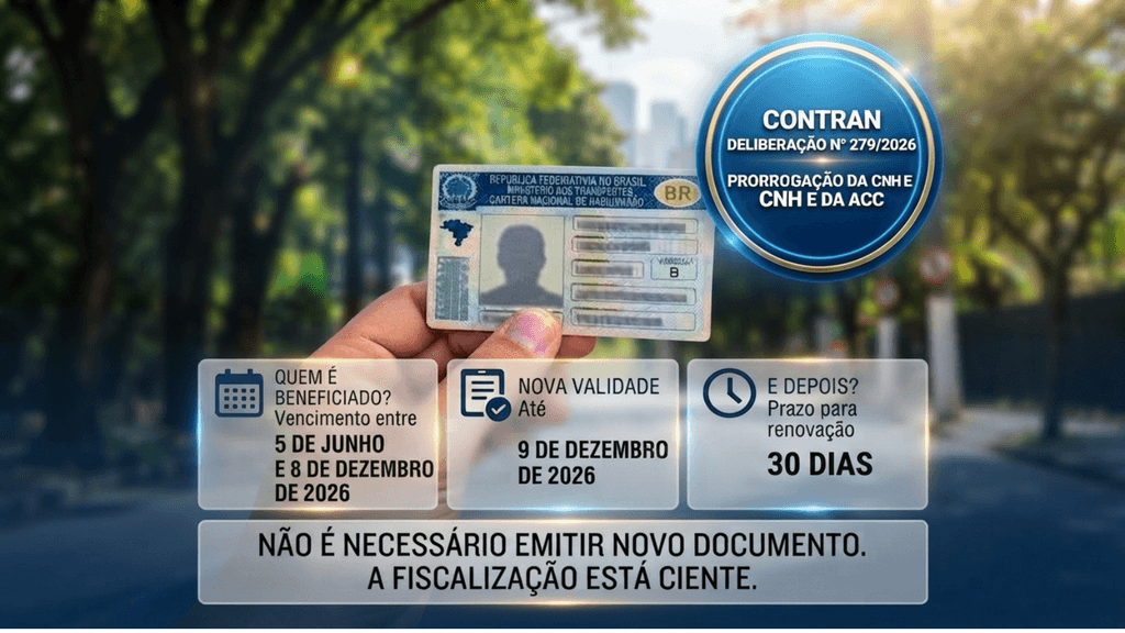 Prorrogação de CNH Vencida: Contran Estende Validade Até Dezembro de 2026 1 infografico prorrogacao de cnh vencida prazos contran 1
